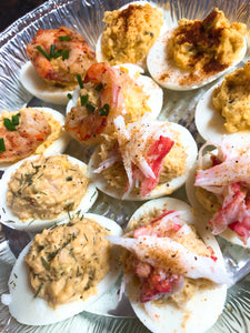 Deviled Egg Seafood Sampler